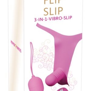 Страпон з порожниною FLIP SLIP с віброкулею