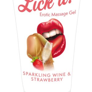 Масажний гель ІГРИСТЕ ВИНО І ПОЛУНИЦЯ Lick It (50 мл)