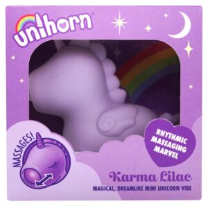 Вібратор - єдиноріг з пульсацією Karma Lilac